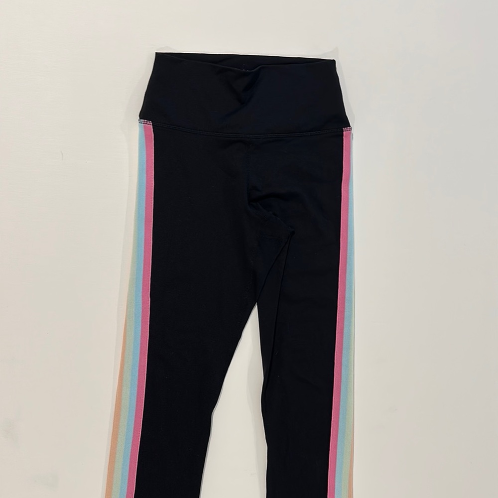Spiritual Gangster Leggings with Pastel Strips